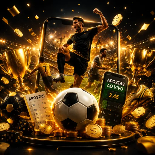 Estádio de futebol ilustrando apostas esportivas ao vivo